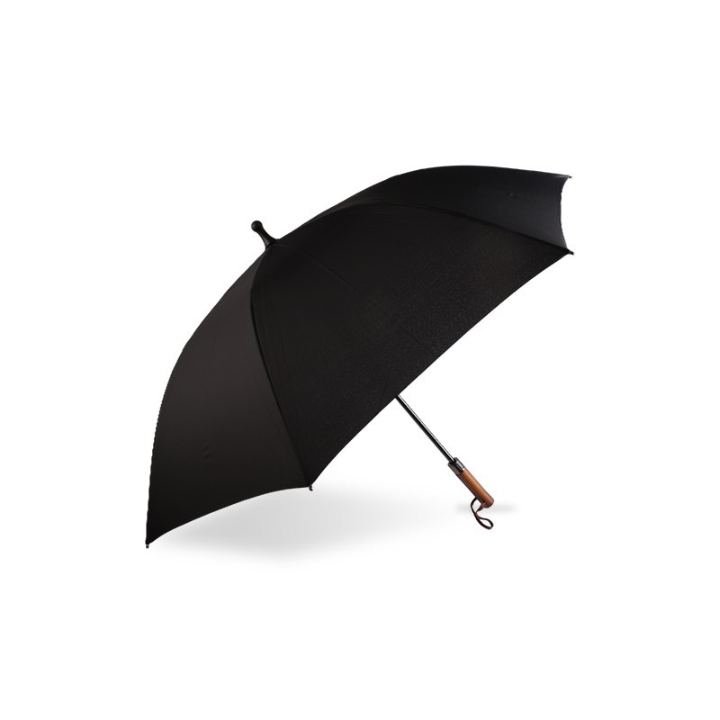 Black High-end Pongee Straight umbrella-0E6B0213