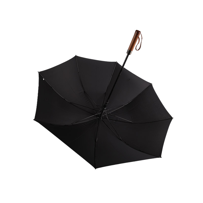 Black High-end Pongee Straight umbrella-0E6B0213